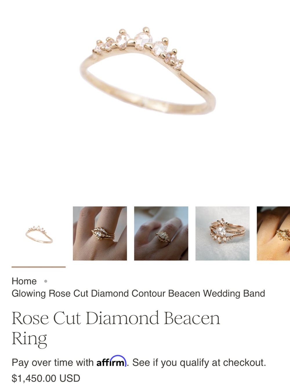 Laurie Fleming Rosecut Diamond Beacen Ring